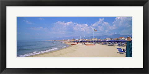 Framed Resort on the beach, Viareggio, Tuscany, Italy Print