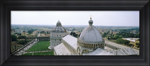 Framed Cathedral in a city, Pisa Cathedral, Piazza Dei Miracoli, Pisa, Tuscany, Italy Print