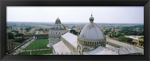 Framed Cathedral in a city, Pisa Cathedral, Piazza Dei Miracoli, Pisa, Tuscany, Italy Print