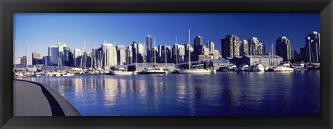 Framed Marina View, Vancouver, British Columbia, Canada 2013 Print