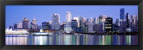 Framed Vancouver skyline, British Columbia, Canada Print