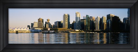 Framed Vancouver skyline at dusk, British Columbia, Canada 2013 Print