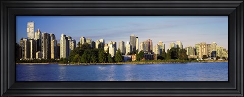 Framed City skyline, Vancouver, British Columbia, Canada Print