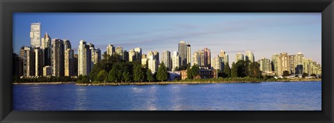 Framed City skyline, Vancouver, British Columbia, Canada Print