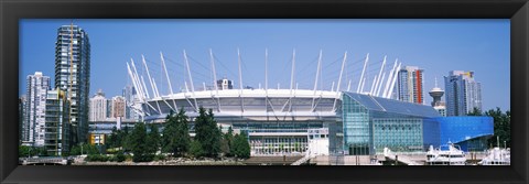 Framed Stadium at the waterfront, BC Place Stadium, Vancouver, British Columbia, Canada Print