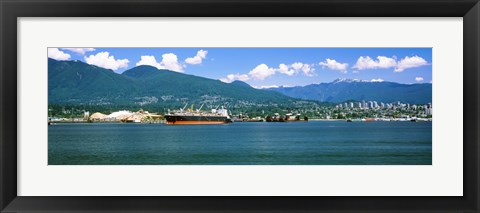 Framed Shipyard at Vancouver, British Columbia, Canada Print