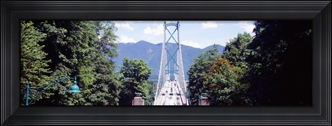 Framed Lions Gate Suspension Bridge, Vancouver, British Columbia, Canada Print