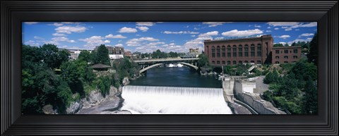 Framed Monroe Street Bridge across Spokane River, Spokane, Washington State Print