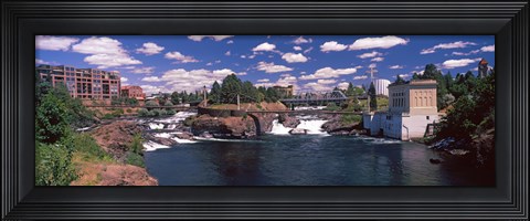 Framed Howard Street Bridge over Spokane Falls, Spokane, Washington State, USA Print