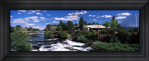 Framed Imax Theater with Spokane Falls, Spokane, Washington State, USA Print