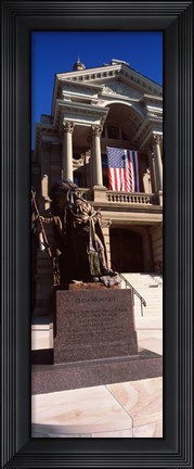Framed Statue at Wyoming State Capitol, Cheyenne, Wyoming, USA Print