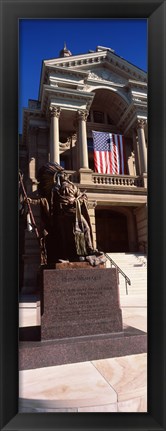 Framed Statue at Wyoming State Capitol, Cheyenne, Wyoming, USA Print