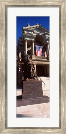 Framed Statue at Wyoming State Capitol, Cheyenne, Wyoming, USA Print