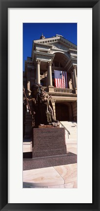 Framed Statue at Wyoming State Capitol, Cheyenne, Wyoming, USA Print