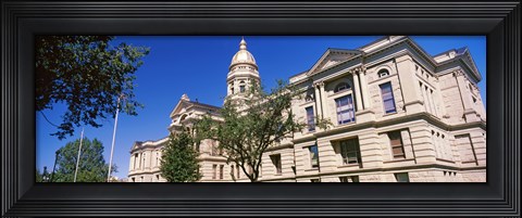 Framed Low angle view of a government building, Wyoming State Capitol, Cheyenne, Wyoming, USA Print