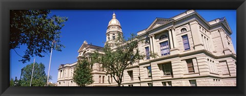 Framed Low angle view of a government building, Wyoming State Capitol, Cheyenne, Wyoming, USA Print