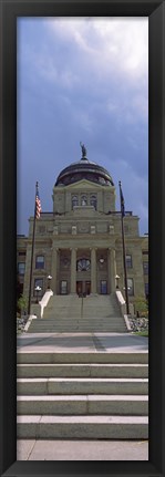 Framed Steps to Montana State Capitol Building, Helena, Montana Print