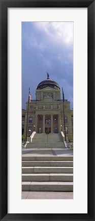 Framed Steps to Montana State Capitol Building, Helena, Montana Print