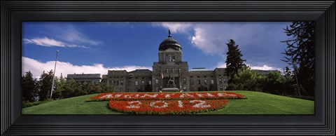 Framed Formal garden in front of a government building, State Capitol Building, Helena, Montana, USA Print