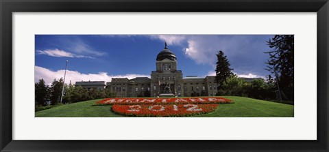 Framed Formal garden in front of a government building, State Capitol Building, Helena, Montana, USA Print