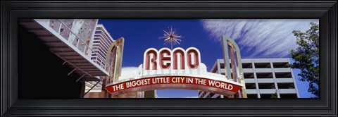 Framed Reno Arch, Reno, Nevada Print