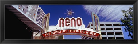 Framed Reno Arch, Reno, Nevada Print