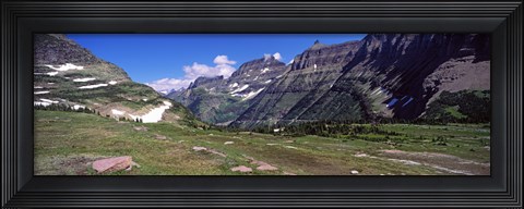 Framed Mountains on a landscape, US Glacier National Park, Montana, USA Print