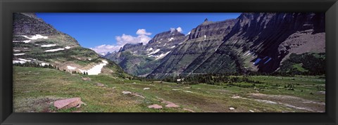 Framed Mountains on a landscape, US Glacier National Park, Montana, USA Print