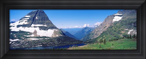 Framed Bearhat Mountain and Hidden Lake, US Glacier National Park, Montana, USA Print