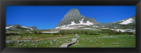 Framed Hidden Lake Nature Trail at US Glacier National Park, Montana, USA Print