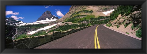 Framed Going-to-the-Sun Road at US Glacier National Park, Montana, USA Print