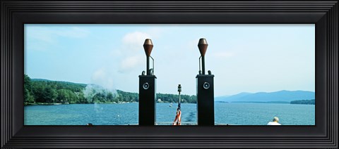 Framed View from the Minne Ha Ha Steamboat, Lake George, New York State, USA Print