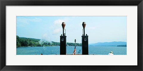 Framed View from the Minne Ha Ha Steamboat, Lake George, New York State, USA Print