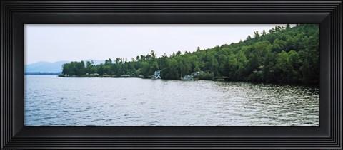 Framed View from a boat, Lake George, New York State, USA Print
