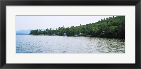 Framed View from a boat, Lake George, New York State, USA Print