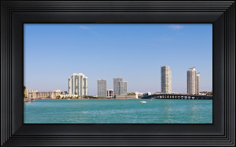 Framed Miami Skyline from a Distance, Florida, USA 2013 Print