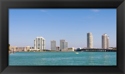 Framed Miami Skyline from a Distance, Florida, USA 2013 Print