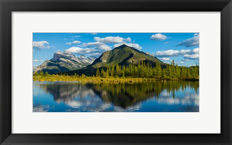 Framed Mount Rundle and Sulphur Mountain reflecting in Vermilion Lake in the Bow River valley at Banff National Park, Alberta, Canada Print