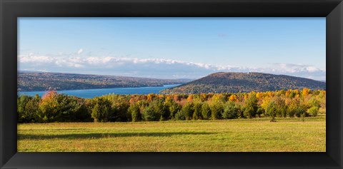 Framed Bluff on Keuka Lake in autumn, Finger Lakes, New York State, USA Print