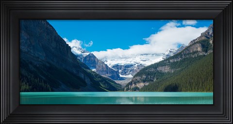 Framed Lake Louise with Canadian Rockies in the background, Banff National Park, Alberta, Canada Print