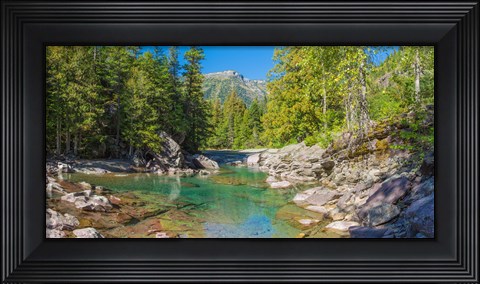 Framed McDonald Creek along Going-to-the-Sun Road at US Glacier National Park, Montana, USA Print