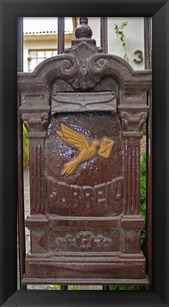 Framed Mailbox on a gate of a house, Rio De Janeiro, Brazil Print