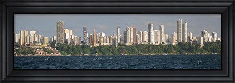 Framed Skyscrapers at the waterfront, Salvador, Brazil Print