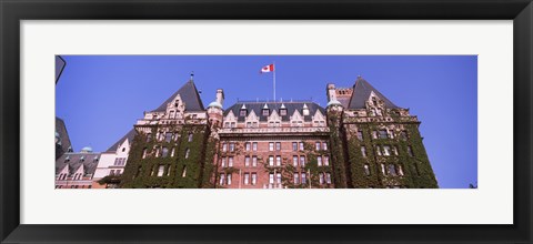 Framed Low angle view of the Empress Hotel, Victoria, Vancouver Island, British Columbia, Canada Print