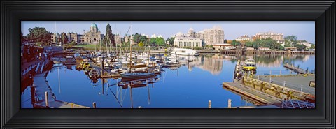 Framed Buildings at the waterfront, Inner Harbor, Victoria, Vancouver Island, British Columbia, Canada Print