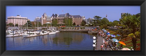 Framed Inner Harbor, Victoria, Vancouver Island, British Columbia, Canada Print