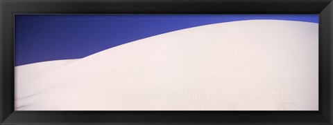 Framed White Sands Desert with Blue Sky Print