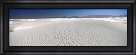 Framed White Sands with Mountains in the Distance, New Mexico Print