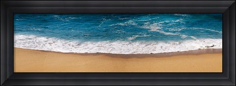 Framed Beach shoreline in Todos Santos, Baja California Sur, Mexico Print