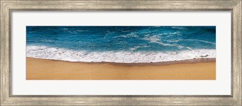 Framed Beach shoreline in Todos Santos, Baja California Sur, Mexico Print